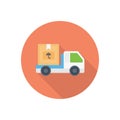 Logistics vector flat colour icon Royalty Free Stock Photo