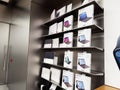 Logitech tablet accessories on a modern retail shelf with boxed packaging Royalty Free Stock Photo