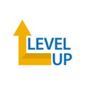 Level up stock logo vector. Abstract house logo. Vector Illustration on white background Royalty Free Stock Photo