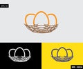 Vector art - Logo/icon Egg and Nest