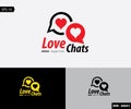 Vector Art - Love chats Logo