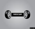 Vector 2 Tires company logo, Tire store logo design Royalty Free Stock Photo
