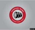 Vector 2 Tires company logo, Tire store logo design Royalty Free Stock Photo