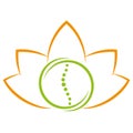 Spine and leaves, naturopath and physiotherapy logo