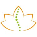 Spine and leaves, naturopath and physiotherapy logo