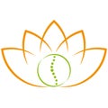 Spine and leaves, naturopath and physiotherapy logo
