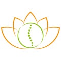 Spine and leaves, naturopath and physiotherapy logo