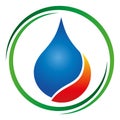 Water and flame, Drops of water and fire, plumber logo, tools logo, plumber icon, logo