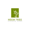 negative space of neem tree logo