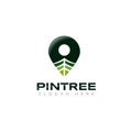 logo pintree  with modern style suitable for app Royalty Free Stock Photo