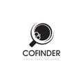 Logo cofinder, cup and foam vector Royalty Free Stock Photo