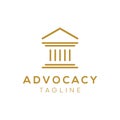 Lawyer logo design. Advocacy logo design. emblem of pillar logo design template. justice law and attorney logo design template.