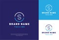 Letter S logo monogram elegant editable