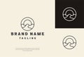 Three set lines summer desert logo vector icon illustration design Royalty Free Stock Photo