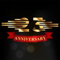 23 anniversary logo and background. celebration and greeting card Royalty Free Stock Photo