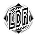 The logo is the abbreviation of LDR long distance relationship. Royalty Free Stock Photo