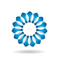 Logo Abstract Blue Flower Royalty Free Stock Photo