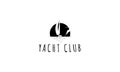 Yacht Club Black vector logo image white background