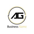 Logo AG Business Letter Logo Design With Simple style