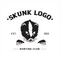 Skunk logo, company logo design idea, vector illustration