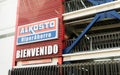 Logo of `Alkosto, HipearAhorro`; big supermarket and furniture and electronics warehouse in Bogota, Colombia.