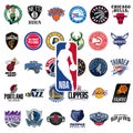 Logo of all National Basketball Association teams.