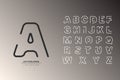 Logo alphabet font. Letters logotype line design