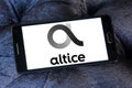 Altice telecoms company logo Royalty Free Stock Photo