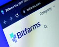 Bitfarms Bitcoin mining