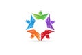 Logo angel teamwork unity people icon