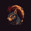 Logo of an angry squirrel designed in esports illustration style Royalty Free Stock Photo