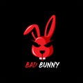 Logo Animal Mascot Bad Bunny Illustration Royalty Free Stock Photo