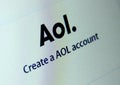 Aol Mail website logo Royalty Free Stock Photo