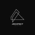 Logo architecture building for home and apartment minimalist line art design template vector illustration