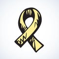 Aid ribbon logo. Vector drawing