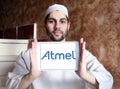 Atmel semiconductors company logo Royalty Free Stock Photo