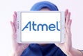 Atmel semiconductors company logo Royalty Free Stock Photo