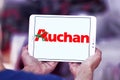 Auchan retail group logo Royalty Free Stock Photo