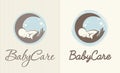 Logo of baby care, motherhood and childbearing Royalty Free Stock Photo