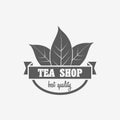 Logo, badge or label design concept of tea shop Royalty Free Stock Photo