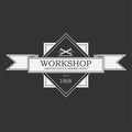 Logo Badge Mechanical Workshop Modern Vintage Style