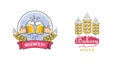 Logo bakery bread shop icon vector and beer fest premium quality brewery logotype label graphic illustration, grain wheat