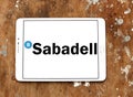Banco Sabadell banking group logo Royalty Free Stock Photo