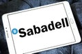 Banco Sabadell banking group logo Royalty Free Stock Photo