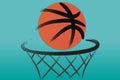 Logo basketball hoop vector image design Royalty Free Stock Photo