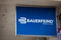 Logo of Bauerfeind on their local retailer for belgrade.