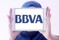 BBVA Spanish banking group logo Royalty Free Stock Photo