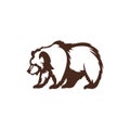 Logo Bear. Silhouette of the animal. Template for design. Label. Symbol.