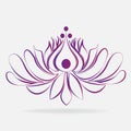 Logo beautiful lotus flower spa massage business id card Royalty Free Stock Photo