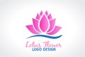 Logo beautiful lotus flower spa massage id card business Royalty Free Stock Photo